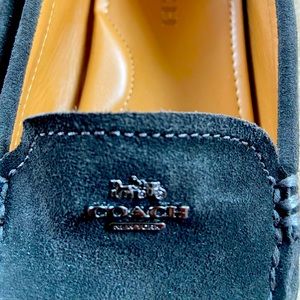 COACH Suede Loafers, 7.5, graphite grey, never worn
